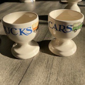 Set of Emma Bridgewater (5) Men at Work egg cups